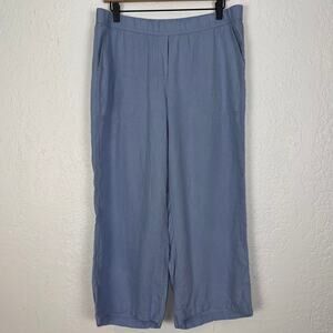 J. Jill Pure Linen Blend Wide Leg Crops Pants Size Coastal Airy Medium Petite